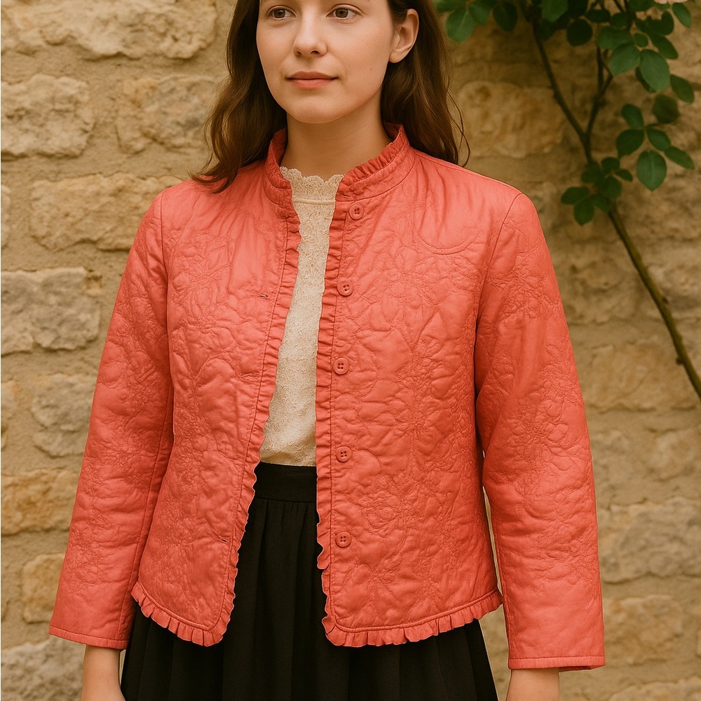 Chico's Coral Puffer Jacket‎
